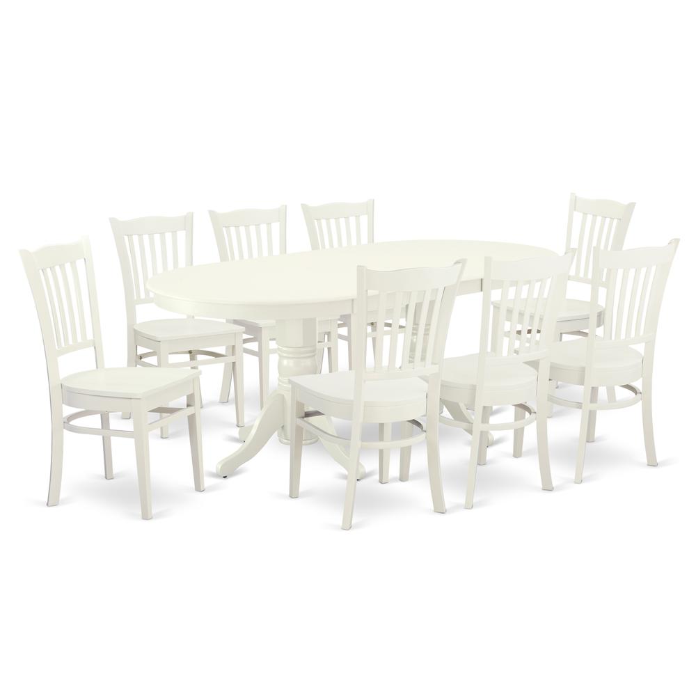 Dining Room Set Linen White, VAGR9-LWH-W. Picture 1