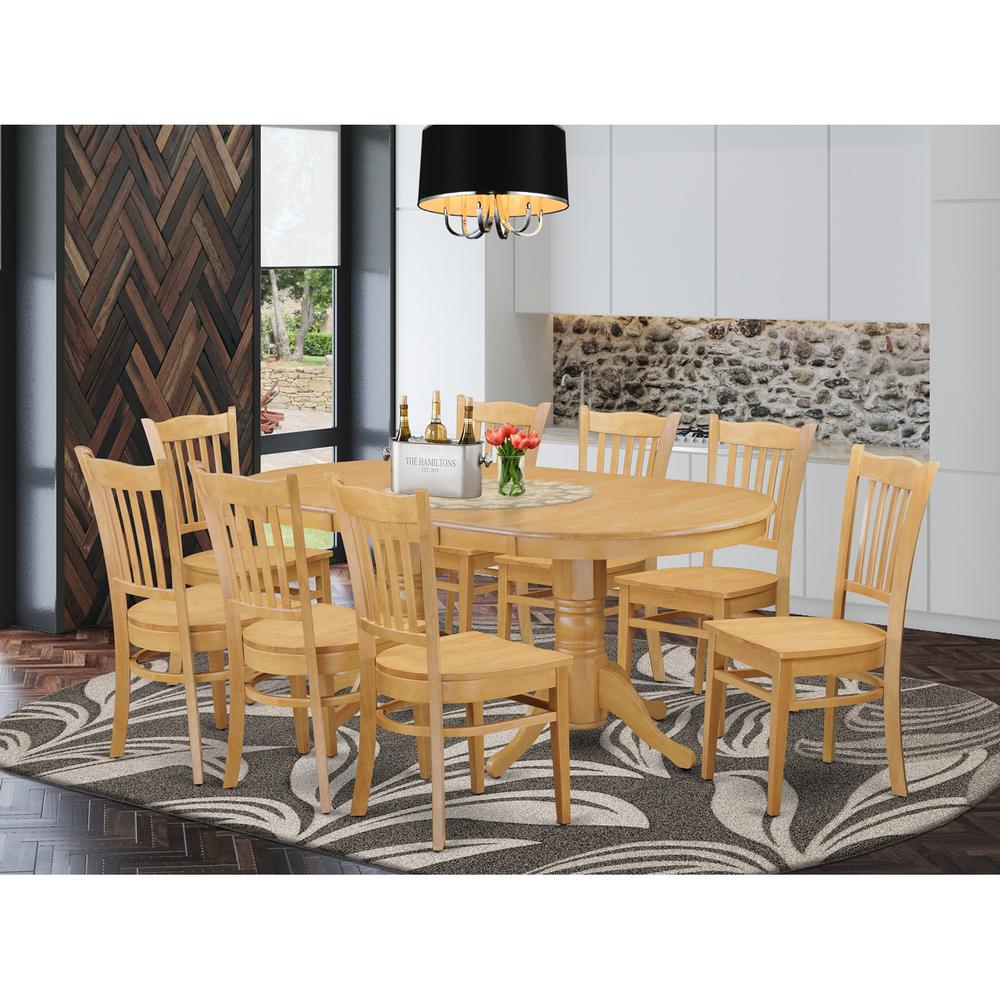 9  PC  Table  set  -  Table  and  8  Dining  Chairs. Picture 1