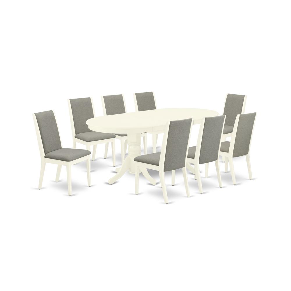 Dining Room Set Linen White, VALA9-LWH-06. Picture 1