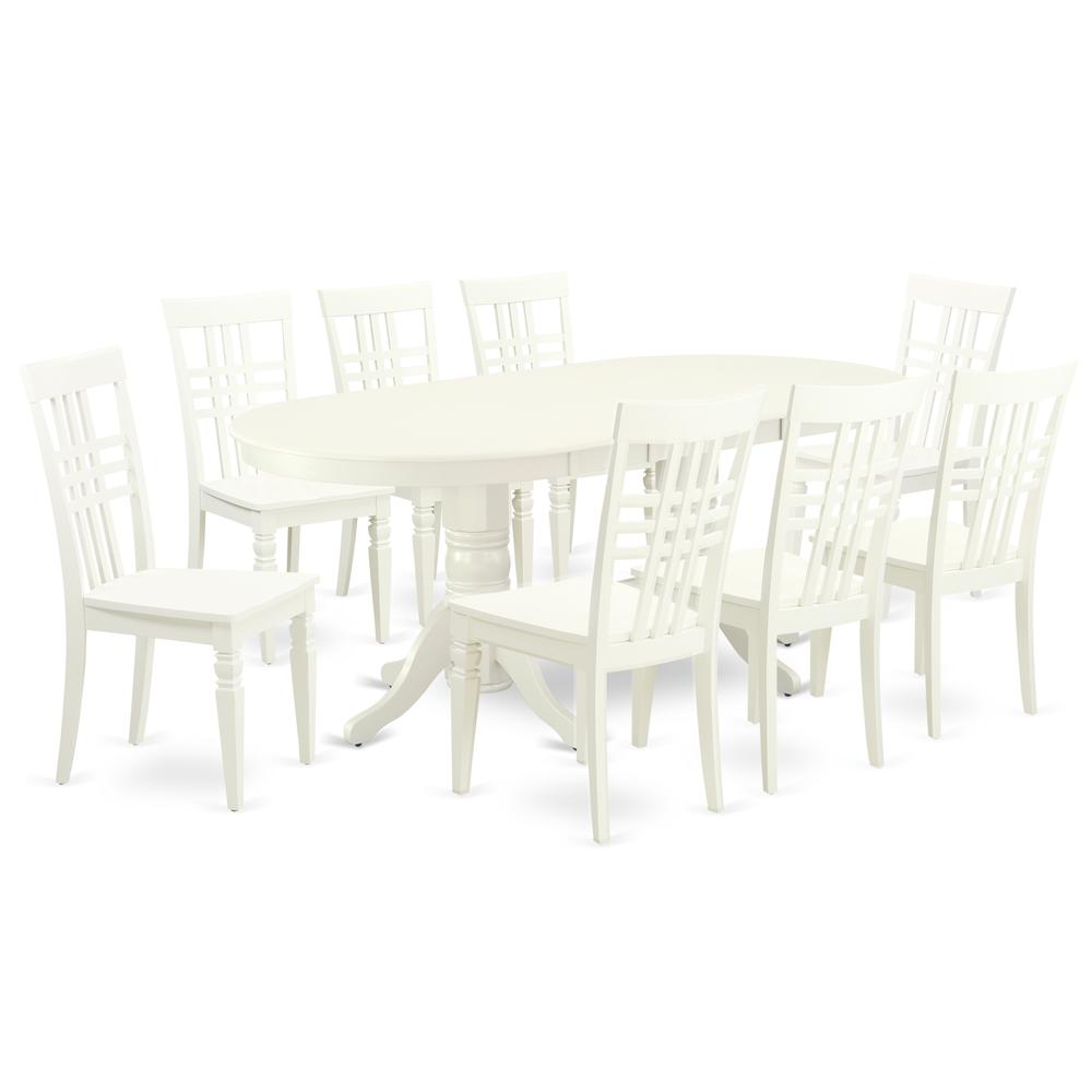 Dining Room Set Linen White, VALG9-LWH-W. Picture 1