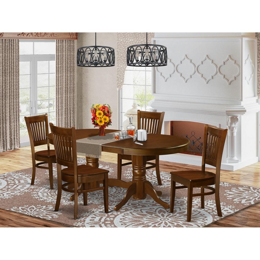 5  Pc  Dining  room  set  for  4  Dining  Table  with  Leaf  and  4  Chairs  for  Dining. Picture 1
