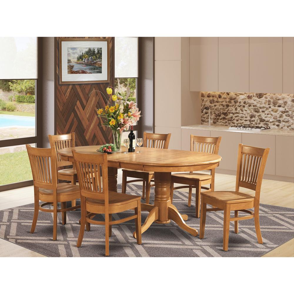 7  Pc  Dining  room  set  Dining  Table  with  Leaf  and  6  Dining  Chairs. Picture 2