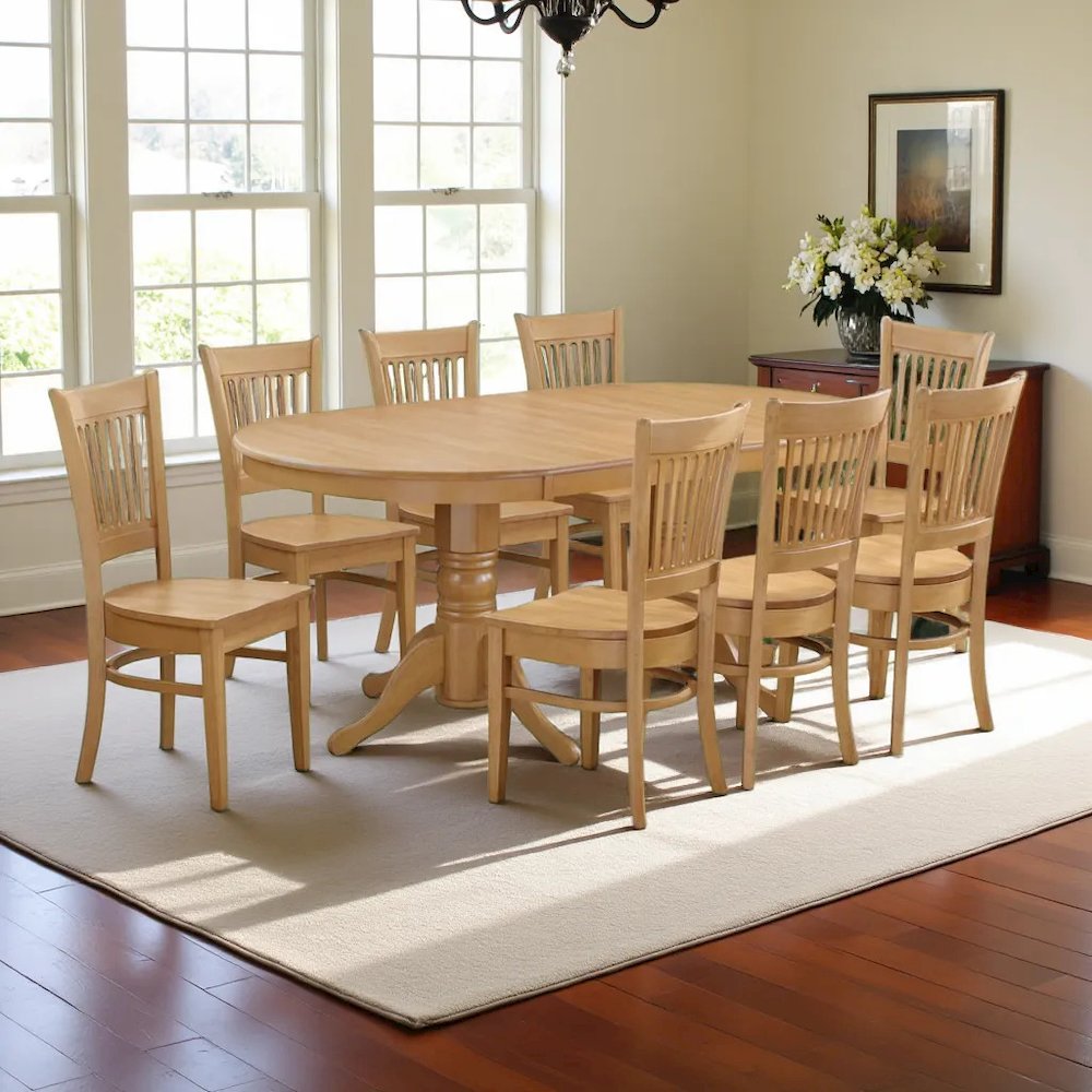 Elegant 9-Piece Dining Table Set – Solid Wood Dining Table for 8. Picture 3