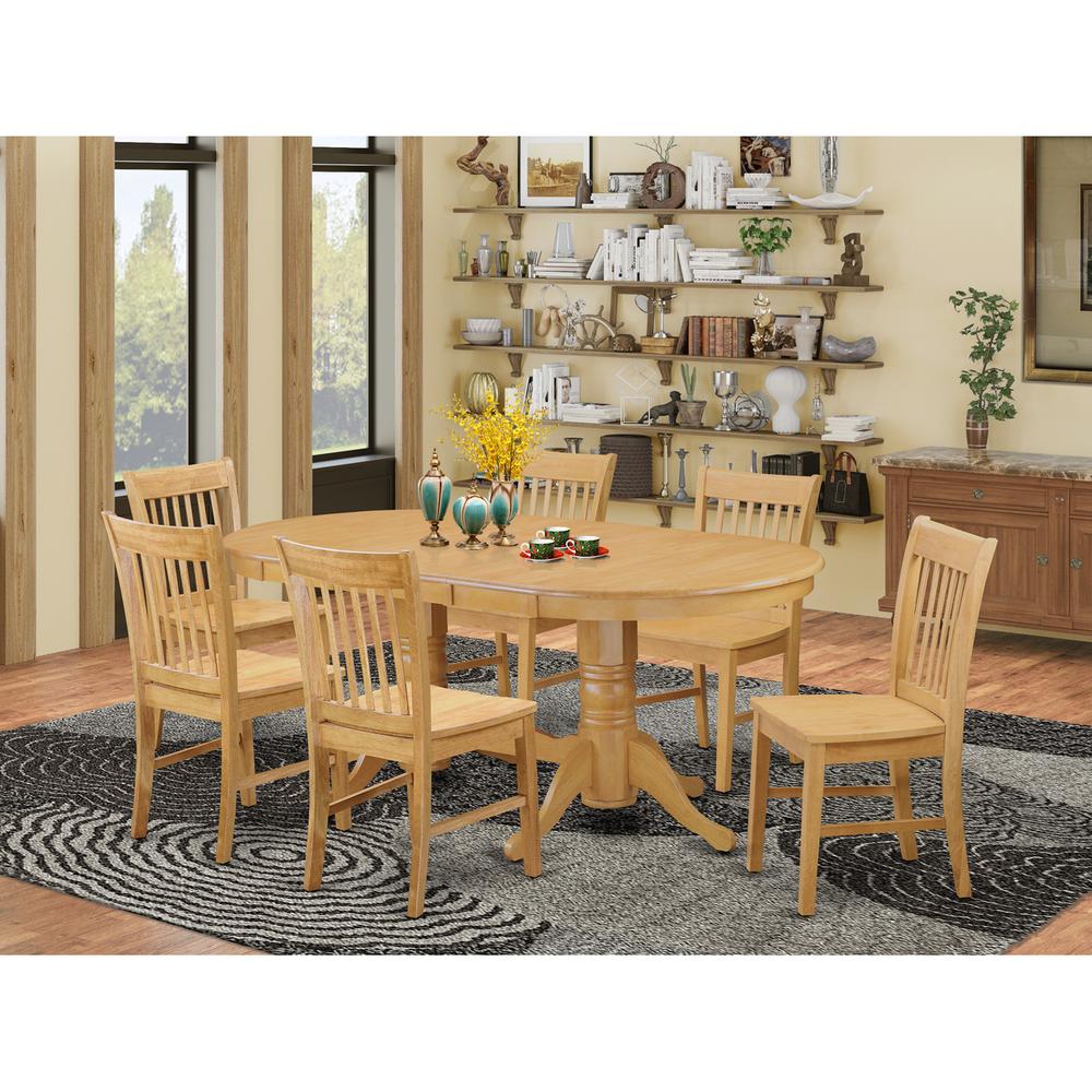 7  Pc  Table  and  Chairs  set  -  Kitchen  Table  and  6  Dining  Chairs. Picture 1