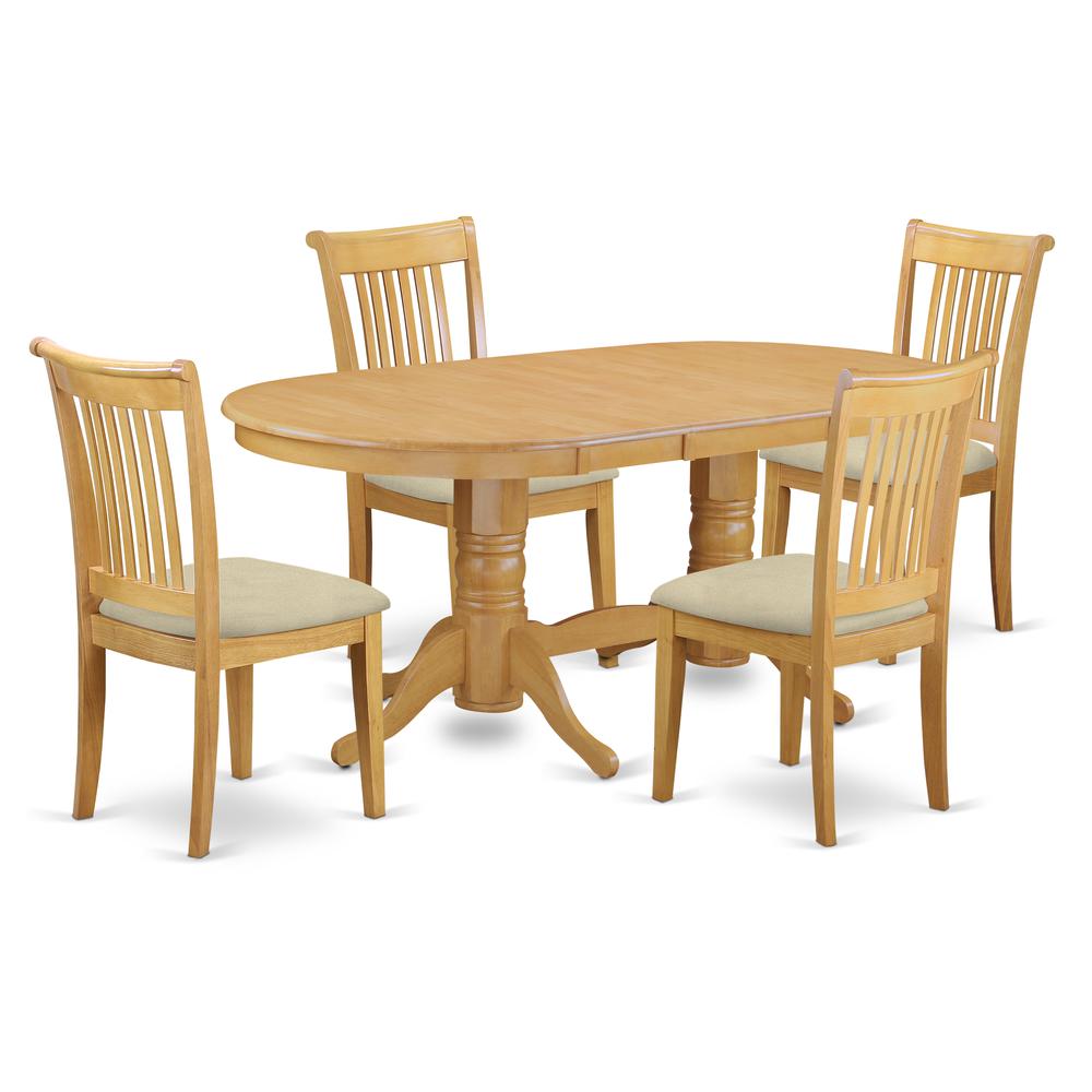 Dining Room Set Oak, VAPO5-OAK-C. Picture 1