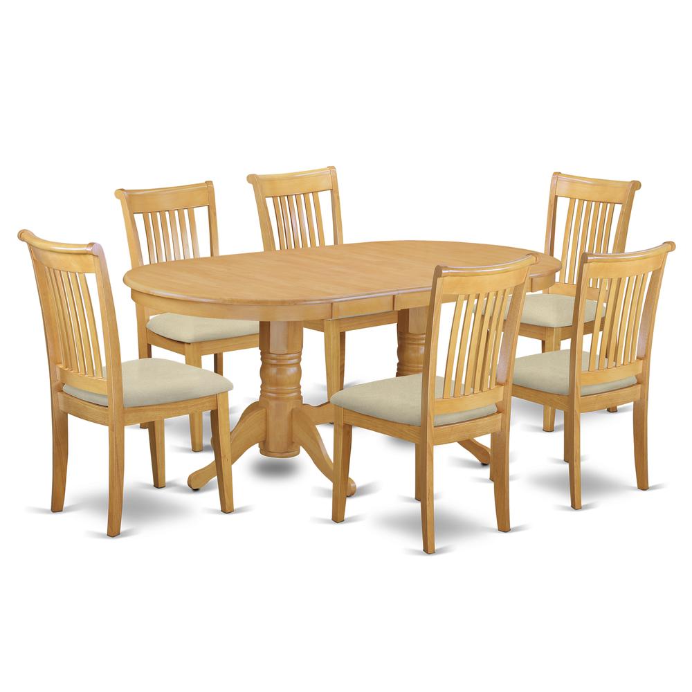 Dining Room Set Oak, VAPO7-OAK-C. Picture 1