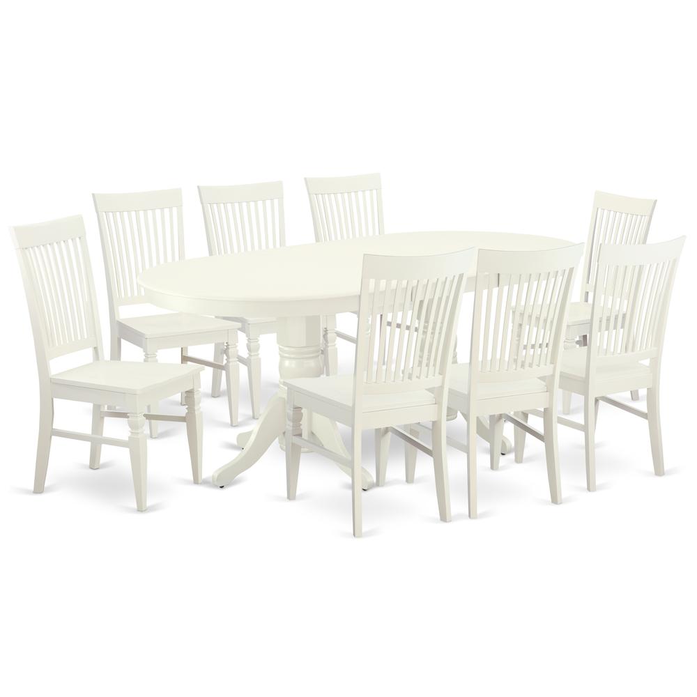 Dining Room Set Linen White, VAWE9-LWH-W. Picture 1