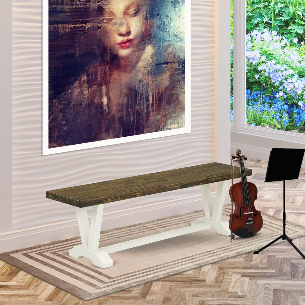 Dining Chair Wire brushed Linen White & Distressed Jacobean, VB076. Picture 2