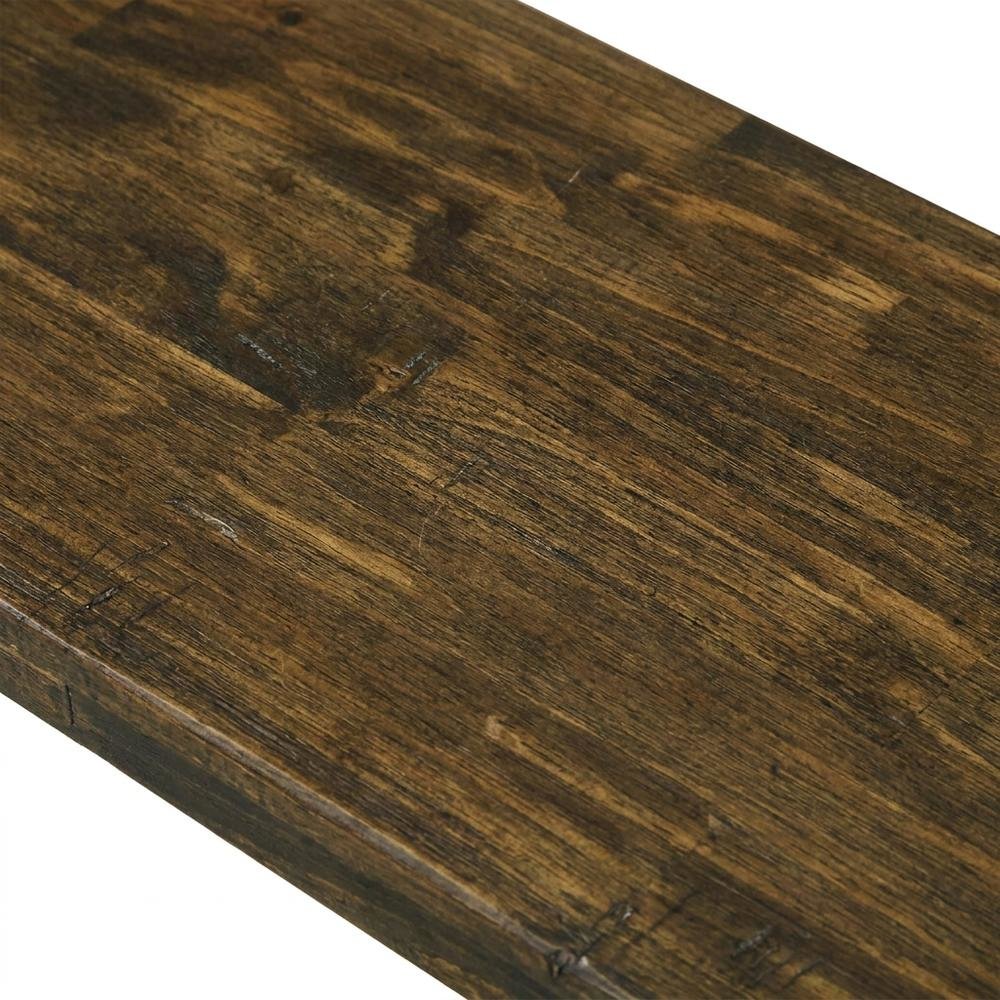V-Style Modern Wood Dining Bench with Seat for Dining Room, Brown. Picture 6