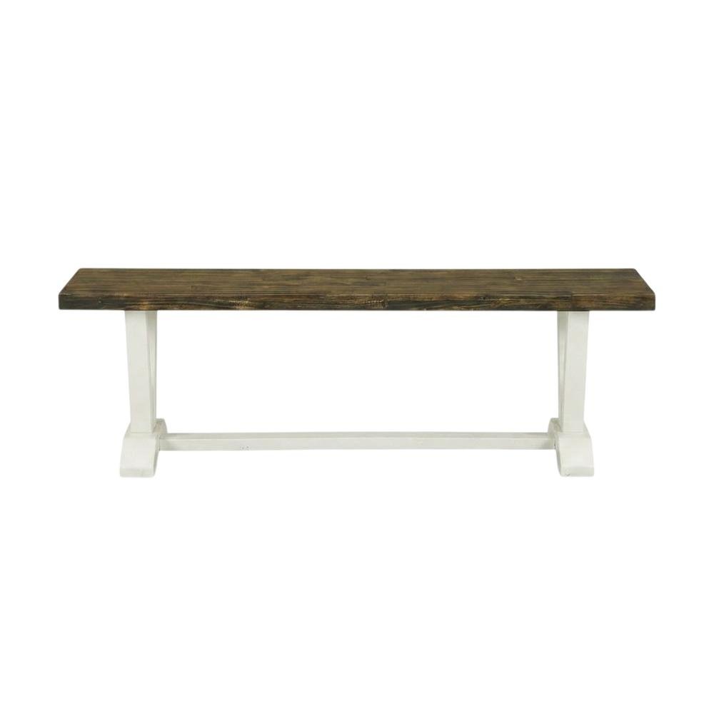 V-Style Modern Wood Dining Bench with Seat for Dining Room, Brown. Picture 1