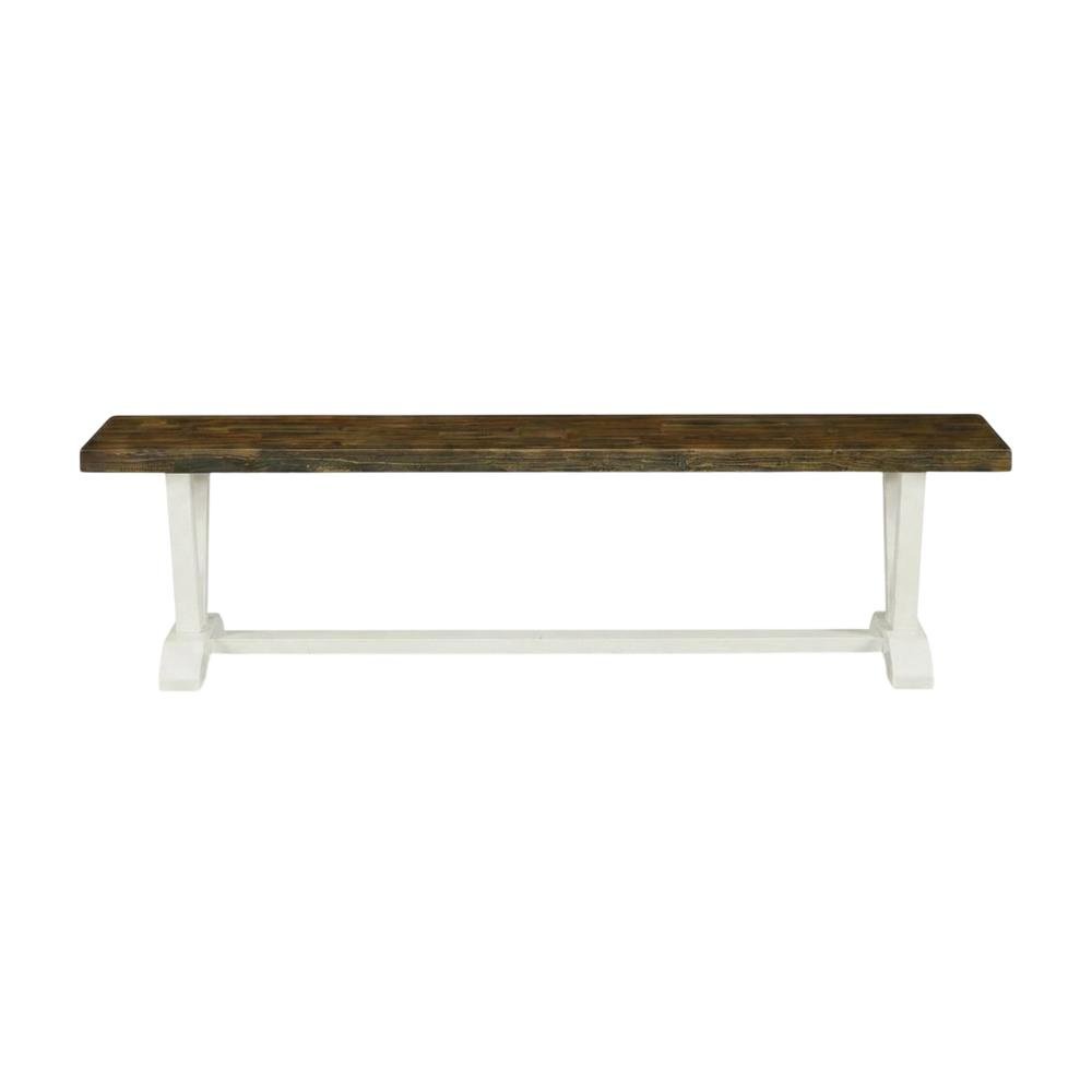 Wooden Dining Bench with V-Style Base, Indoor Bench. Picture 1