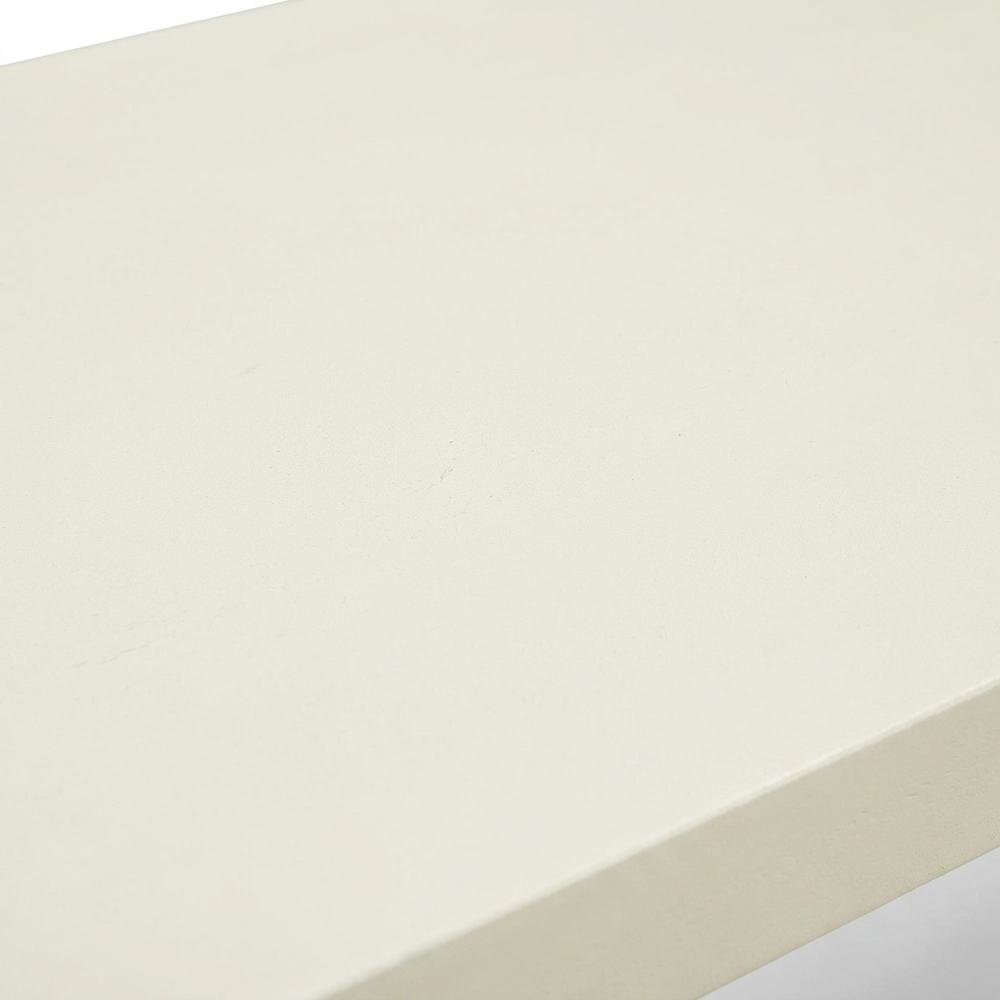 Wooden Dining Bench with V-Style Base, Wood Bench Seat, White. Picture 6