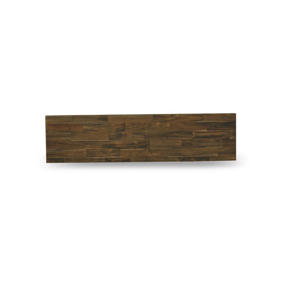 V-Style Mid Century Modern Dining Bench with Wooden Seat. Picture 3