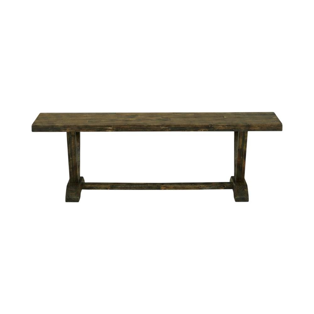 Mid-Century Modern Wooden Dining Bench with V-Style Base for Dining Room. Picture 1