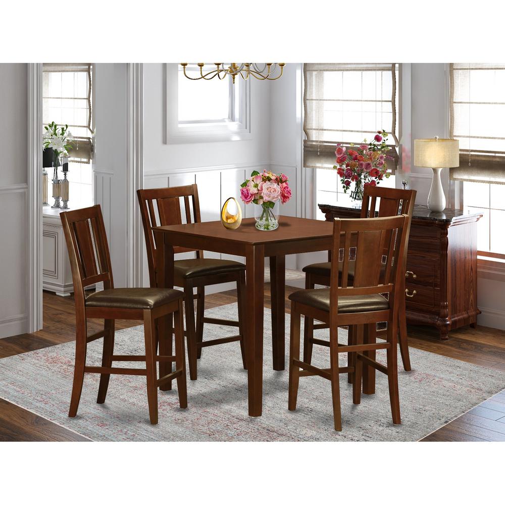 5  Pc  pub  Table  set-counter  height  Table  and  4  Stools.. Picture 1