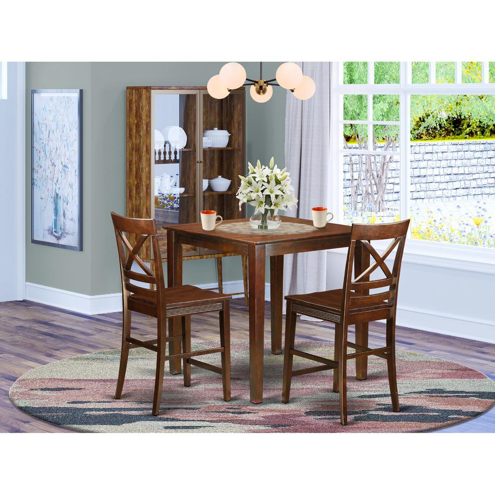 3  Pc  Dining  counter  height  set  -  counter  height  Table  and  2  Kitchen  bar  stool.. Picture 2
