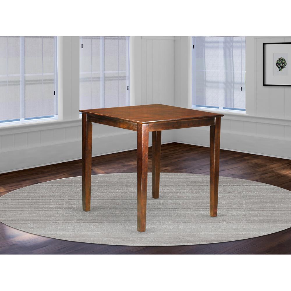 Vernon  Pub,  Counter  Height  Square  Table  -  Mahogany  Finish. Picture 2
