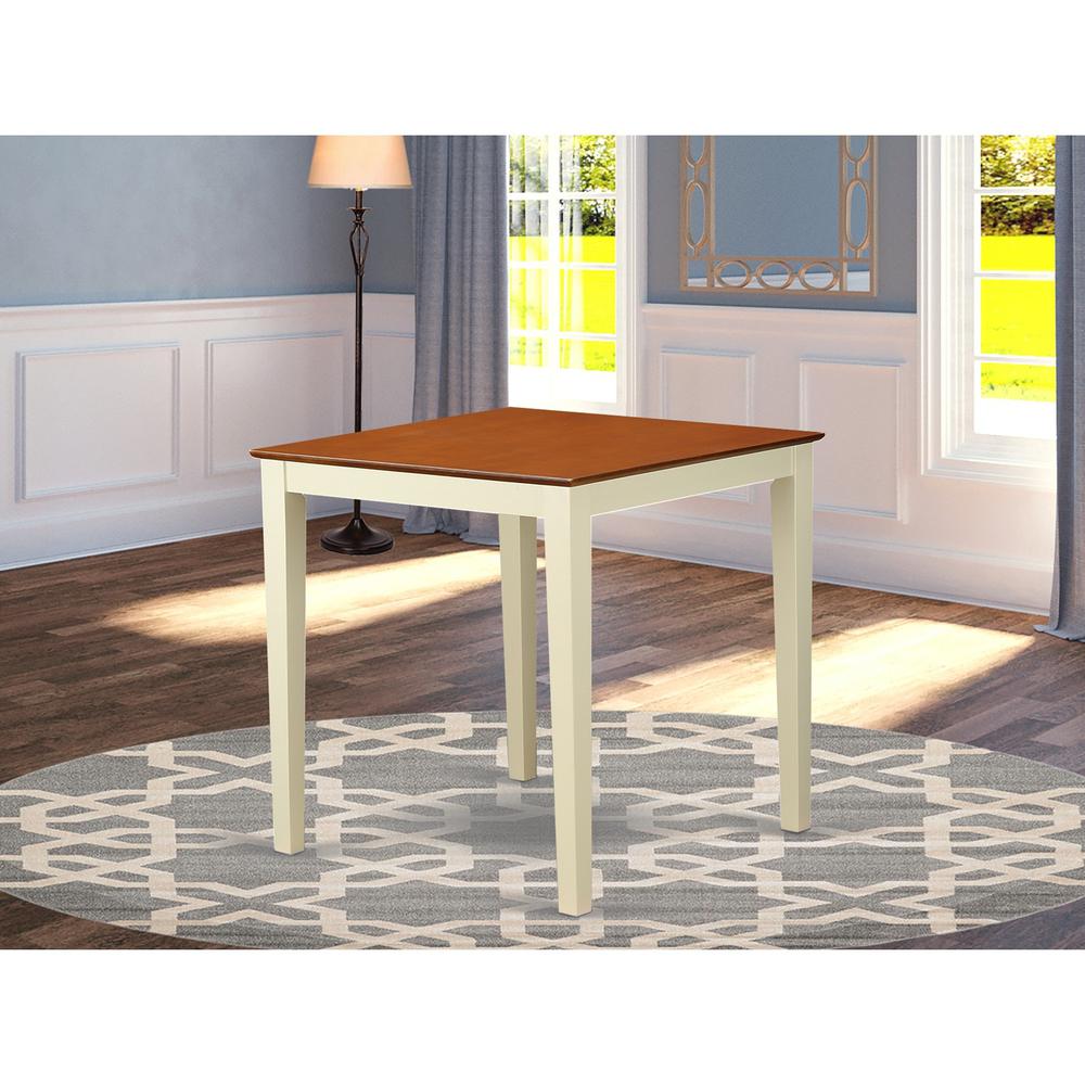 Vernon  Pub,  Counter  Height  Square  Table  -  Buttermilk  &  Cherry  Finish.. Picture 1