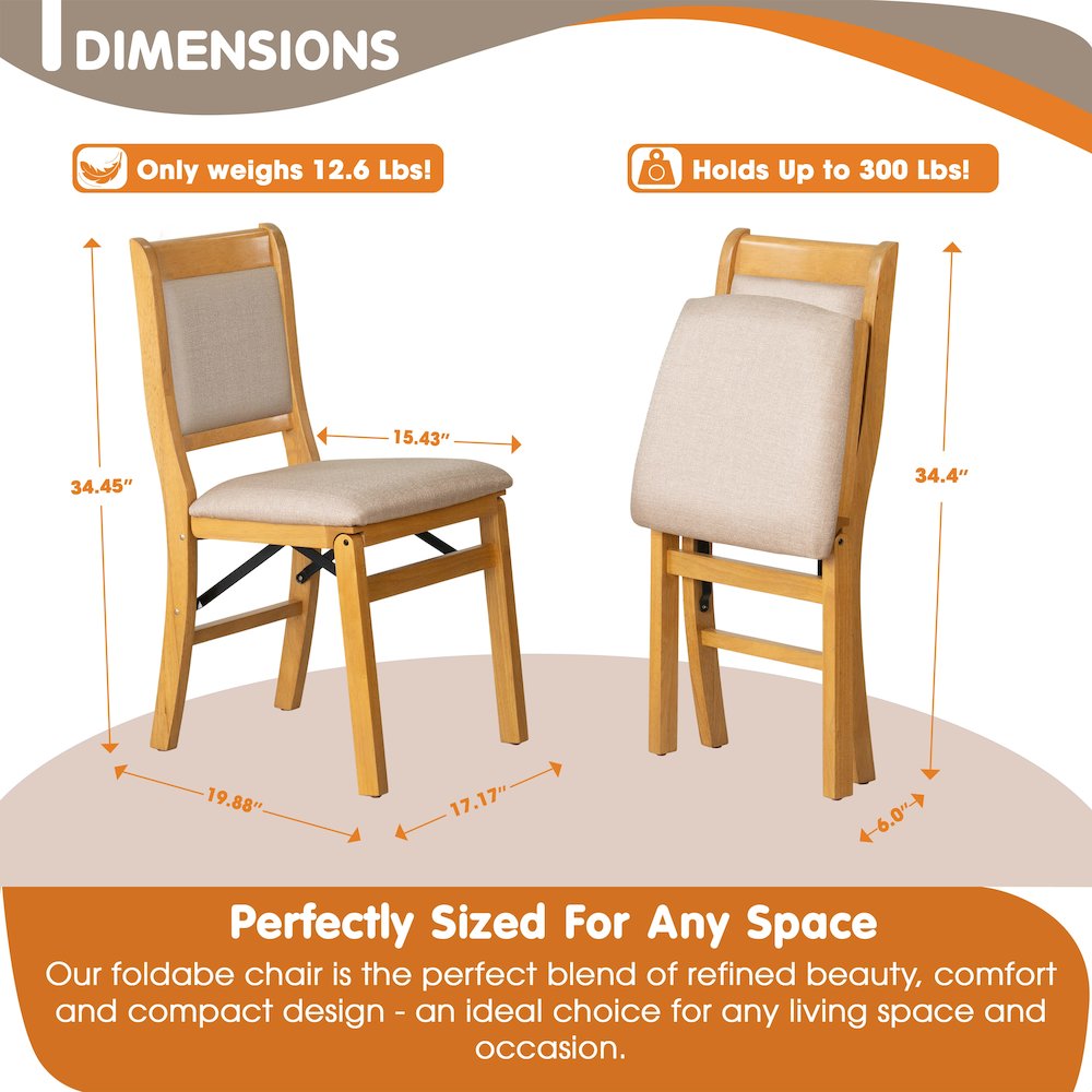 Waco Dining Chairs with PU Leather Seat, 3-X Back Design, Set of 2, Oak Wood. Picture 2