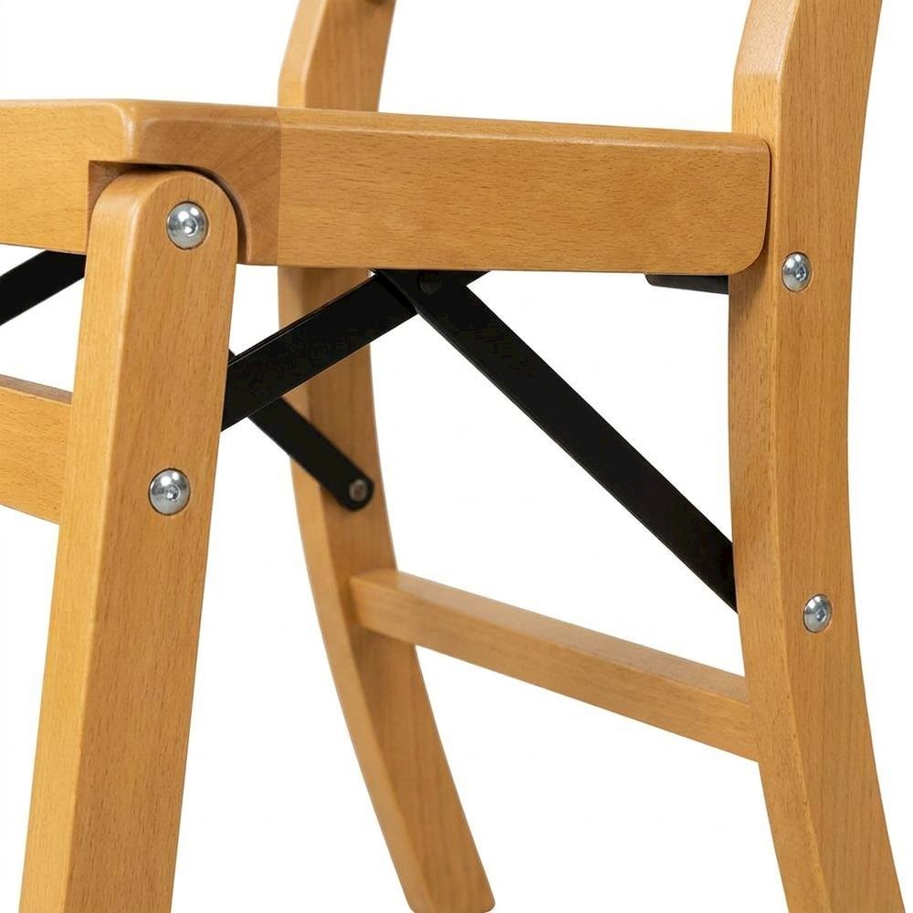 Solid Wood Dining Chairs with PU Leather Seat, 3-X Back, Set of 2, Oak. Picture 7