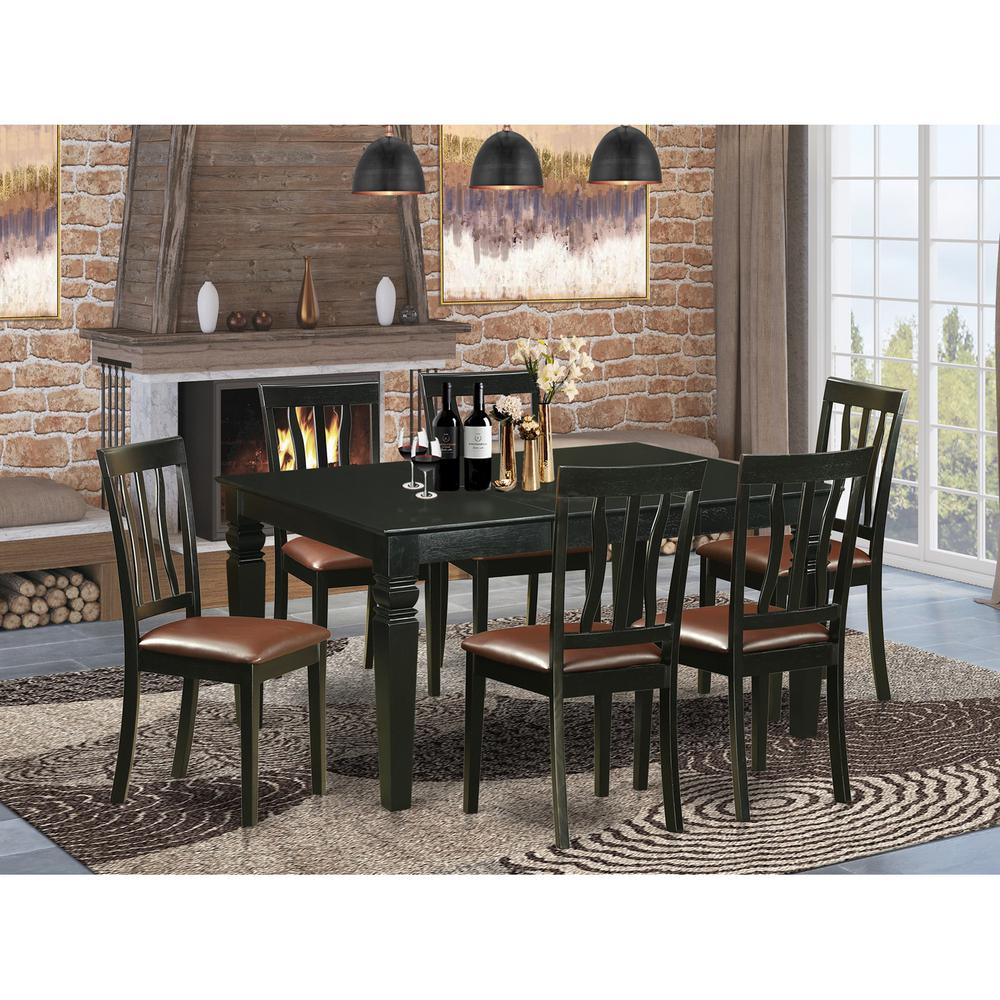 7  Pc  dinette  Table  set  for  6-Kitchen  dinette  Table  and  6  Kitchen  Chairs. Picture 1