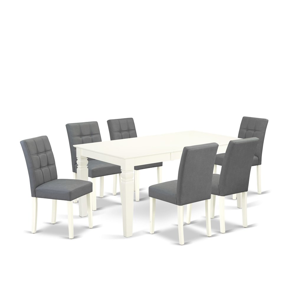 7 Piece Modern Dining Table Set. Picture 1