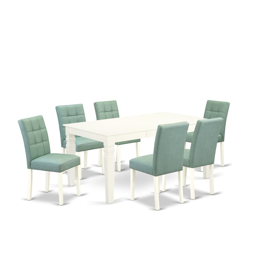 7 Piece Modern Dining Set. Picture 1