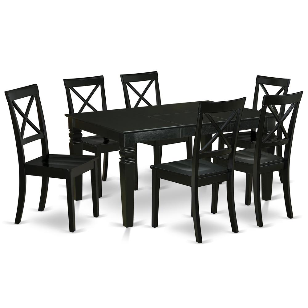 Dining Room Set Black, WEBO7-BLK-W. Picture 1