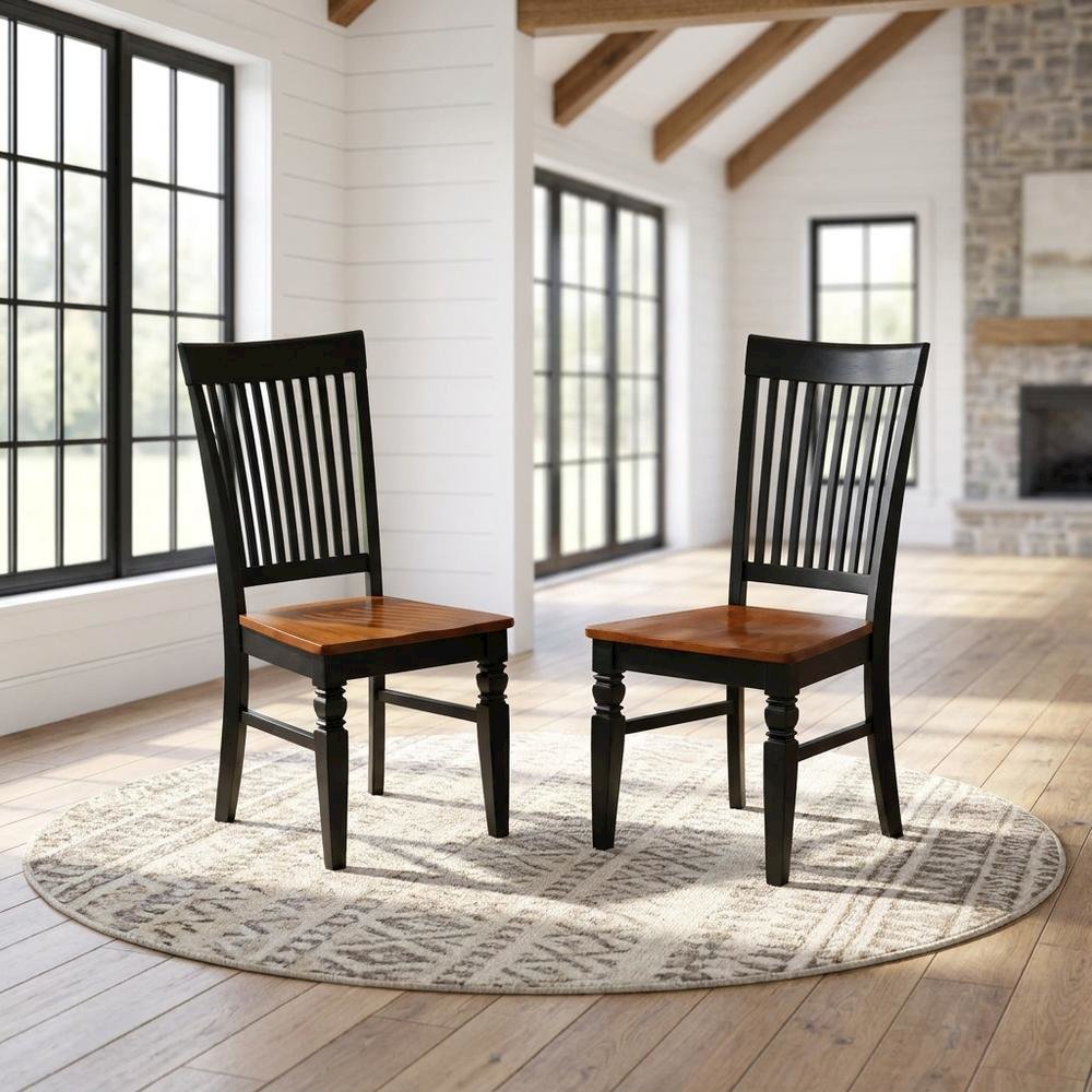 Wooden Dining Chair with Cherry Finish, Kitchen Chair for Dining Room Table, Set of 2. Picture 3