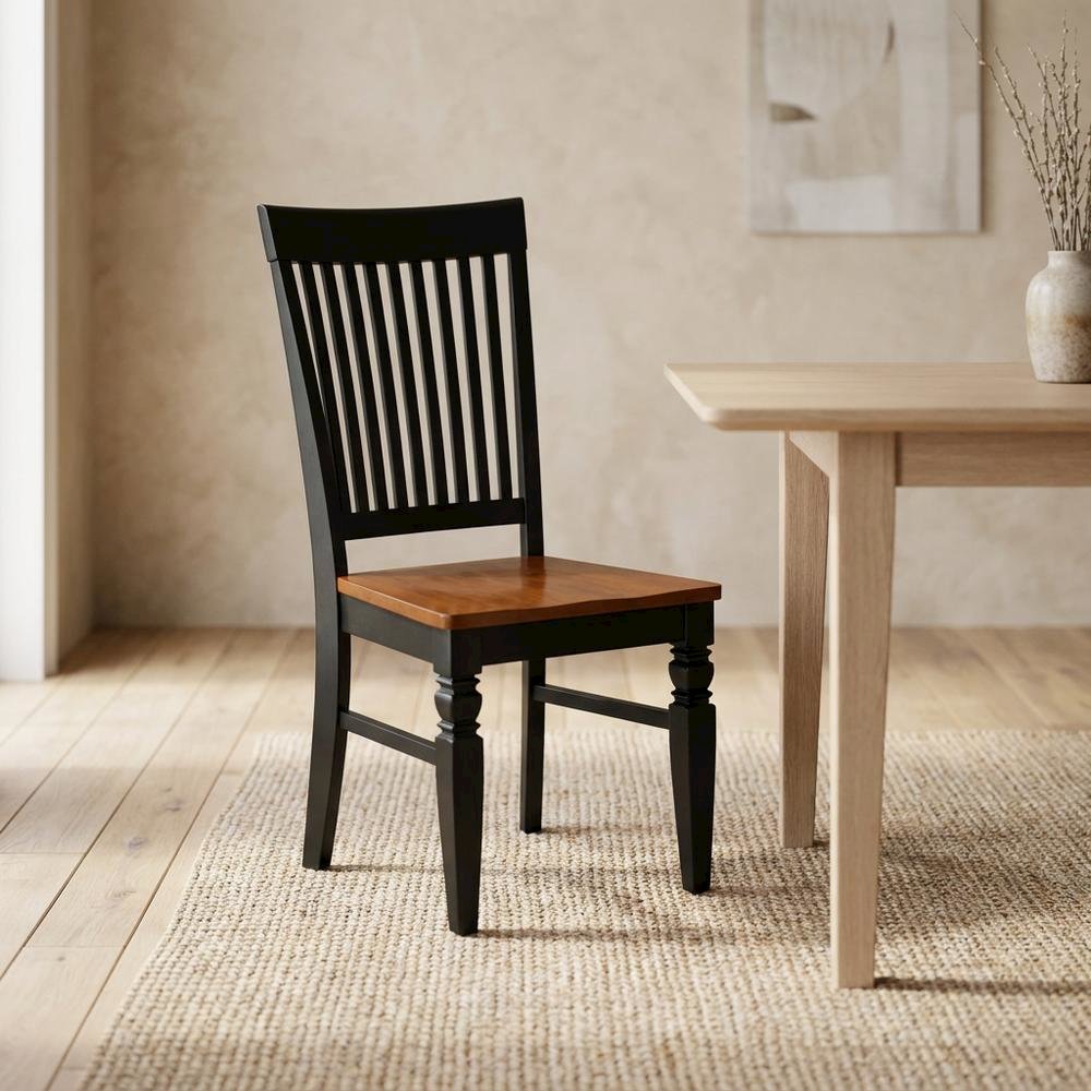 Wooden Dining Chair with Cherry Finish, Kitchen Chair for Dining Room Table, Set of 2. Picture 4