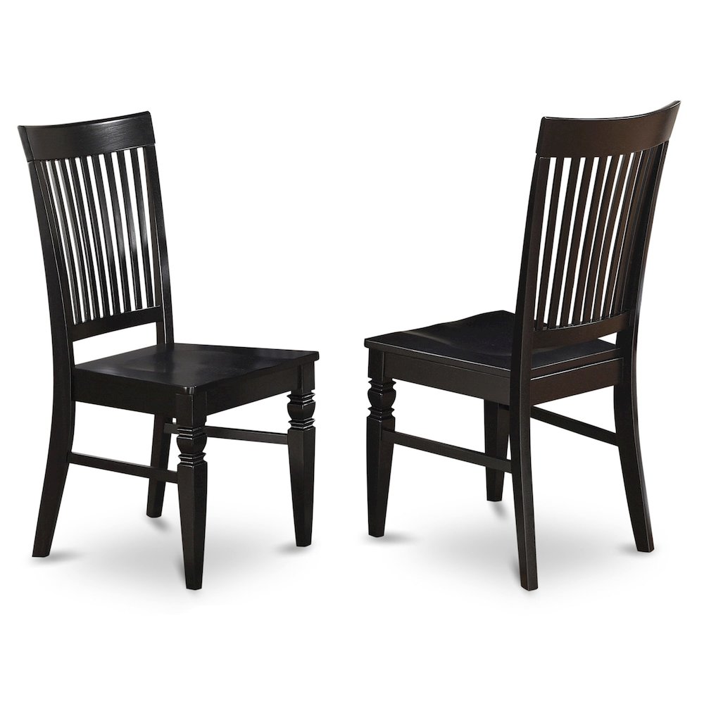 5-Piece Mid-Century Dinner Set, Black & Cherry. Picture 4