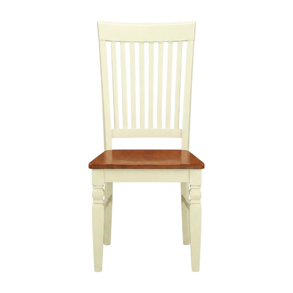 Wooden Dining Chair with Ladder Back for Kitchen and Dining Room, Set of 2. Picture 2