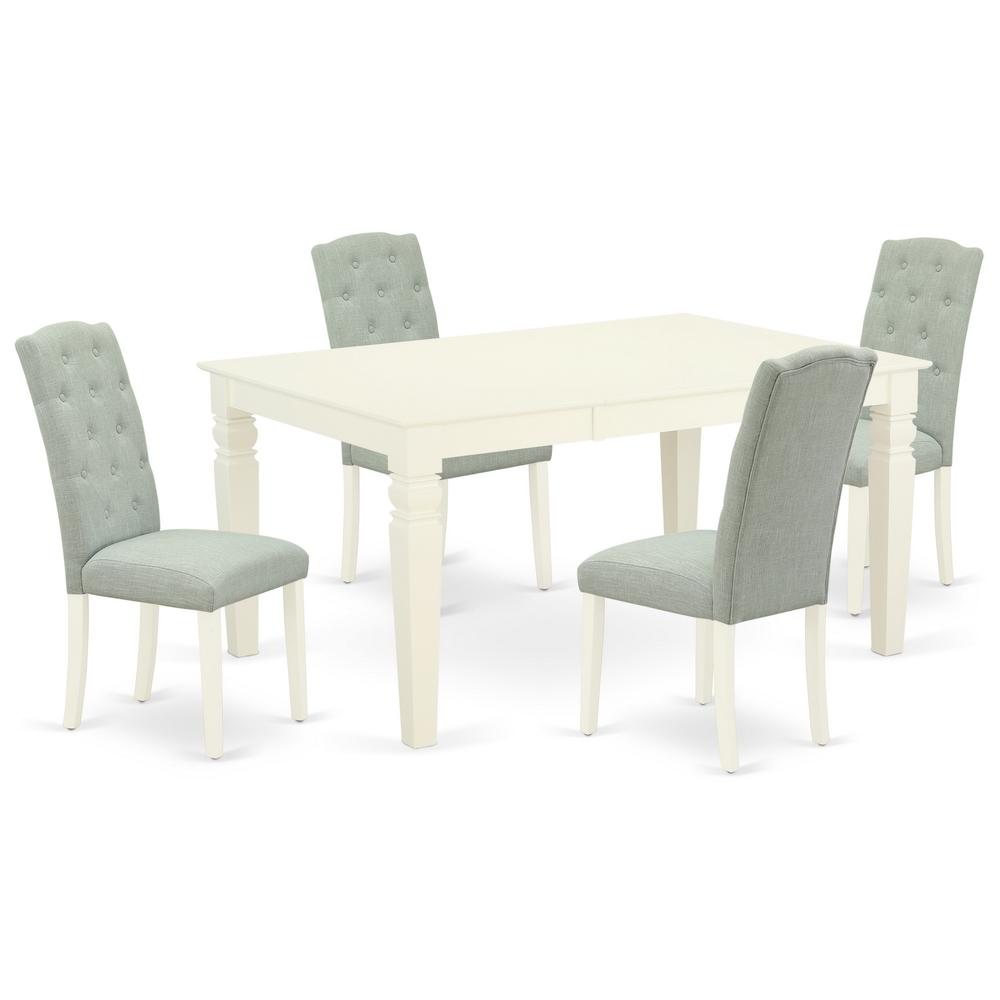 Dining Room Set Linen White, WECE5-WHI-15. Picture 1