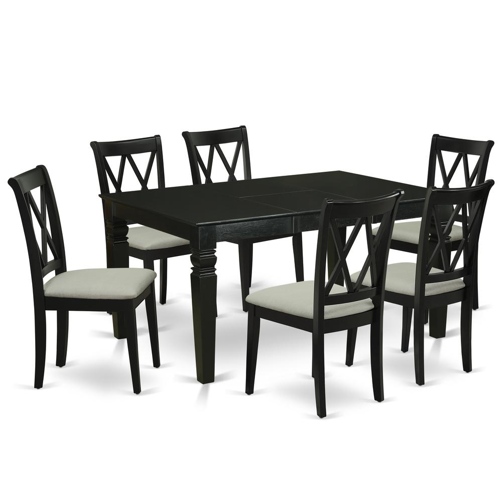 Dining Room Set Black, WECL7-BLK-C. Picture 1
