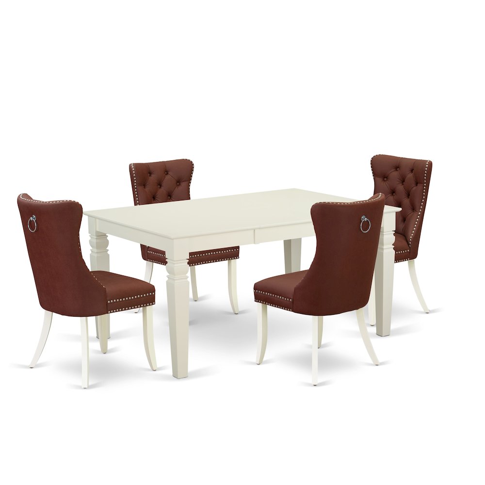 5 Piece Kitchen Table & Chairs Set Consists of a Rectangle Dining Table. Picture 1