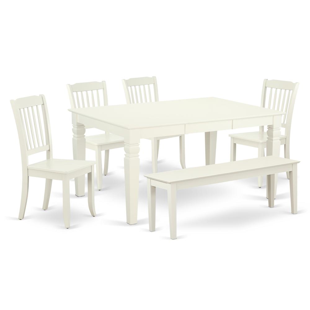 Dining Room Set Linen White, WEDA6C-LWH-W. Picture 1
