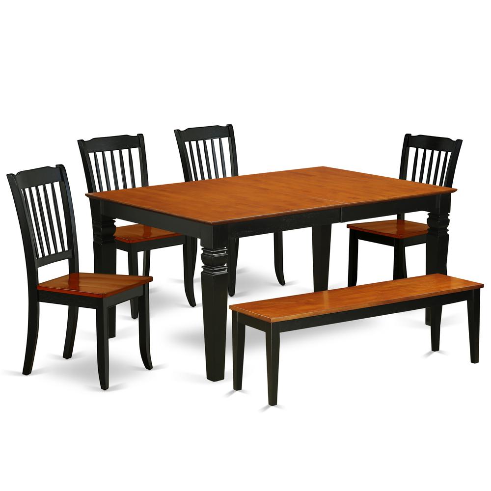 Dining Room Set Black & Cherry, WEDA6N-BCH-W. Picture 1