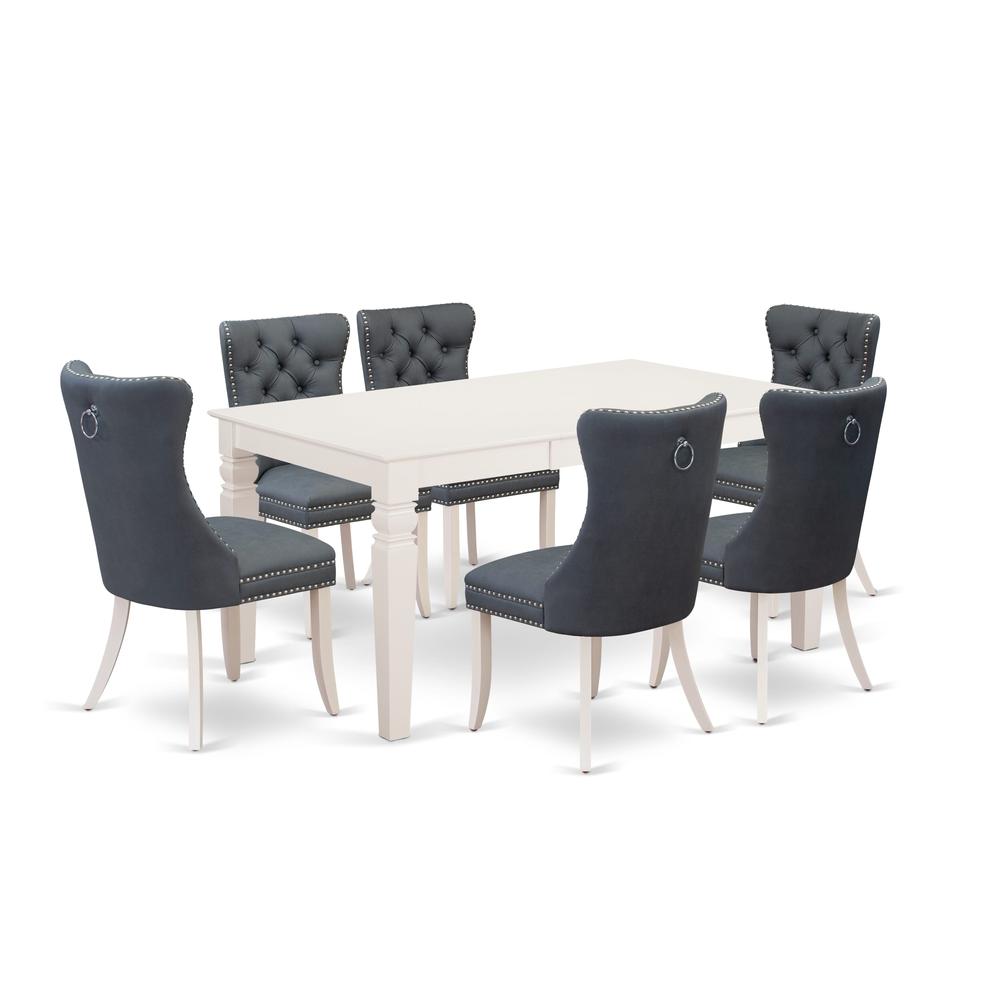 7 Piece Dining Table Set Consists of a Rectangle Kitchen Table. Picture 6
