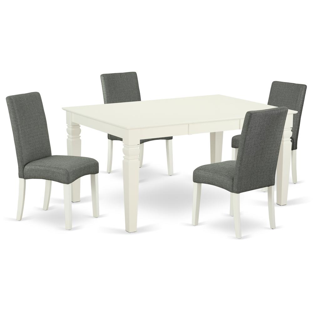 Dining Room Set Linen White, WEDR5-LWH-07. Picture 1