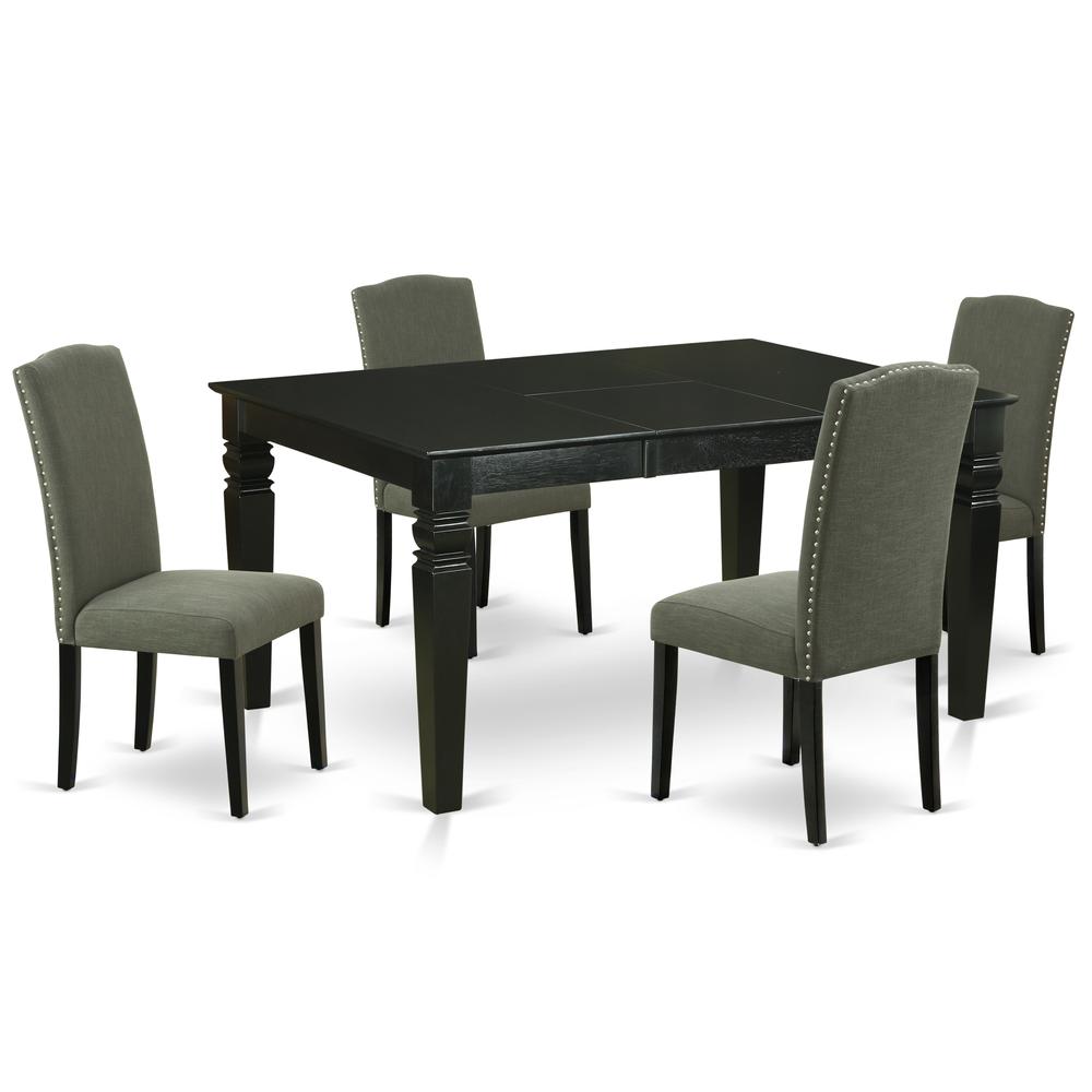 Dining Room Set Black, WEEN5-BLK-20. Picture 1
