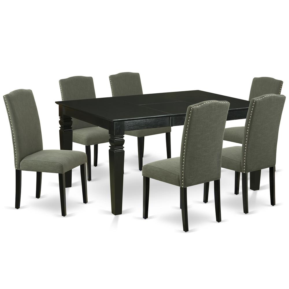 Dining Room Set Black, WEEN7-BLK-20. Picture 1