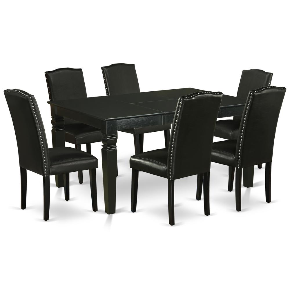 Dining Room Set Black, WEEN7-BLK-69. Picture 1