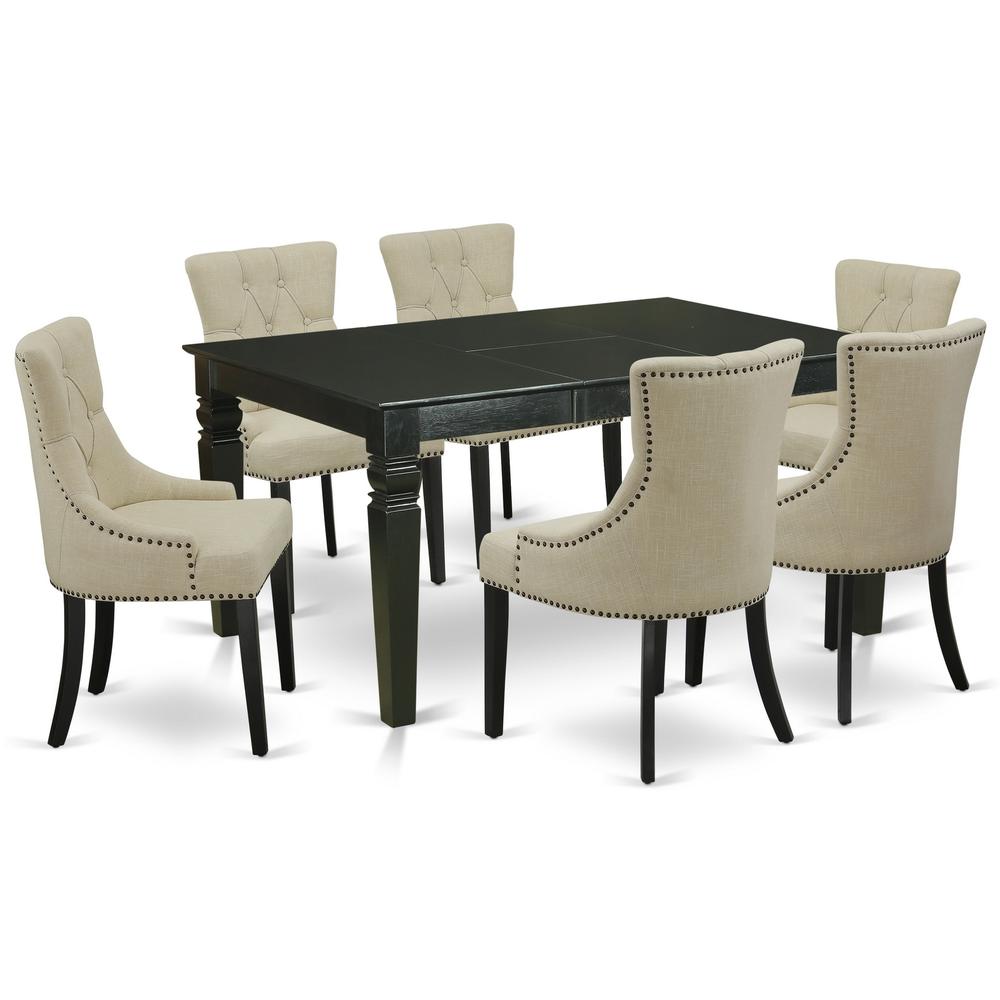 Dining Room Set Black, WEFR7-BLK-02. Picture 1