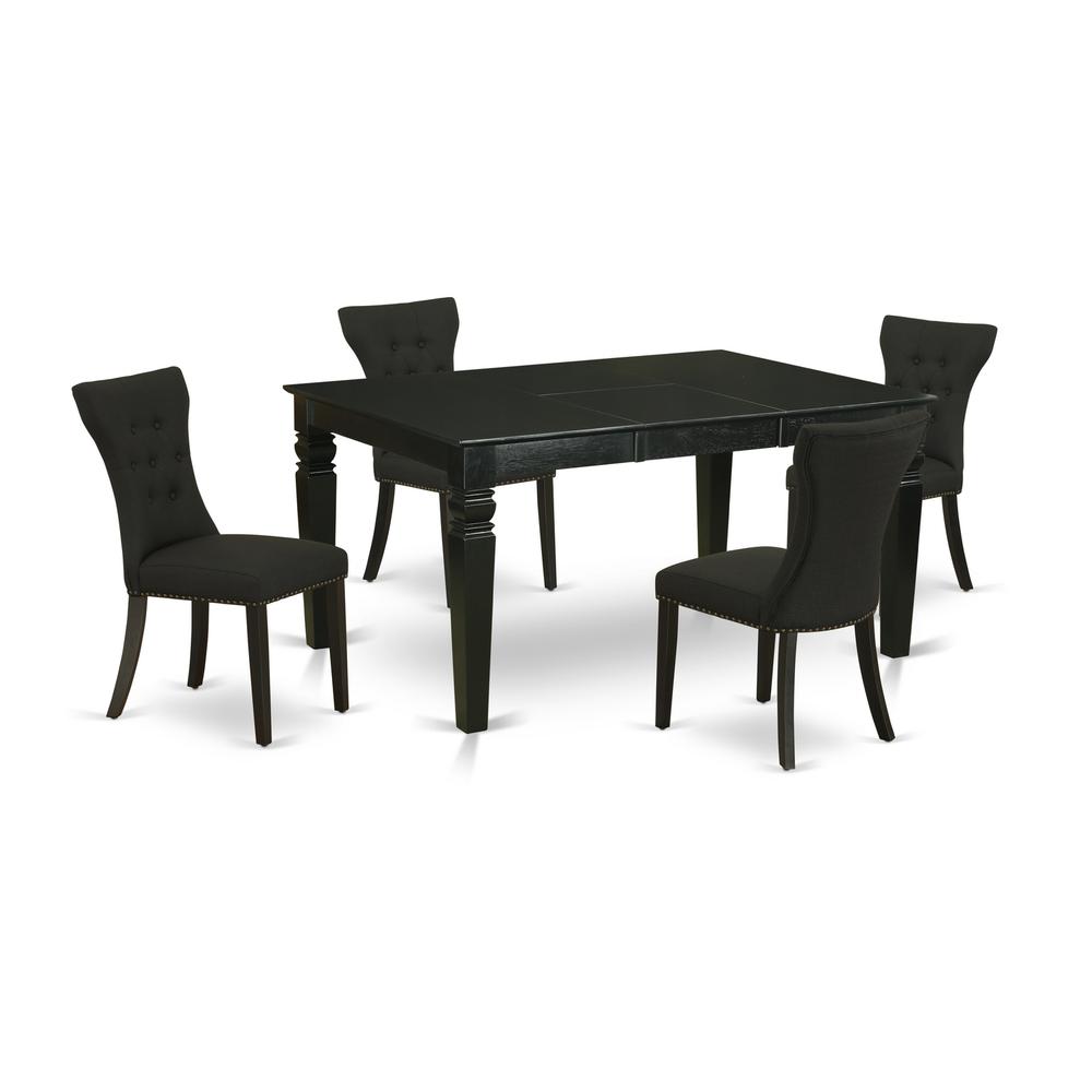 Dining Room Set Black, WEGA5-BLK-24. Picture 1