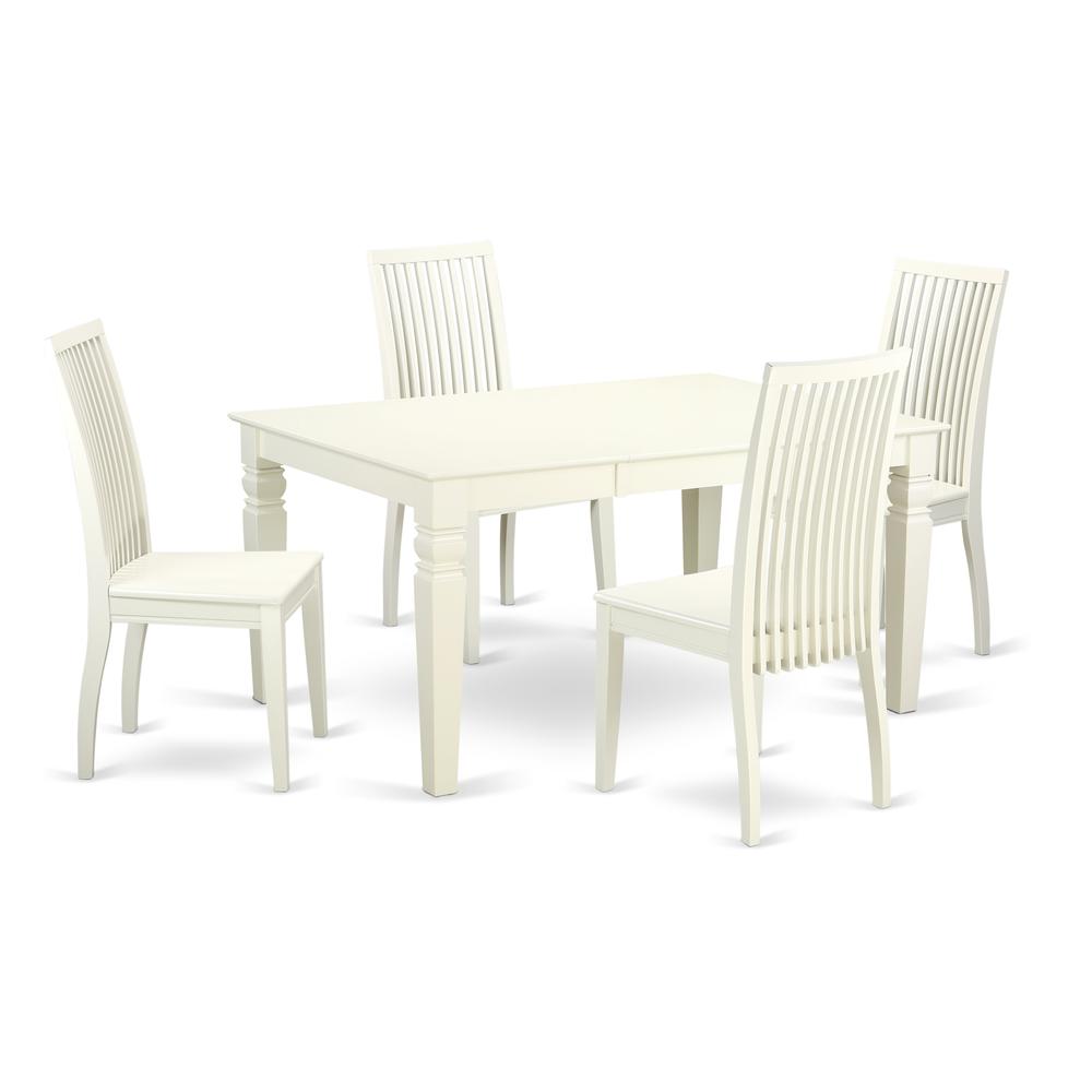 Dining Room Set Linen White, WEIP5-LWH-W. Picture 1