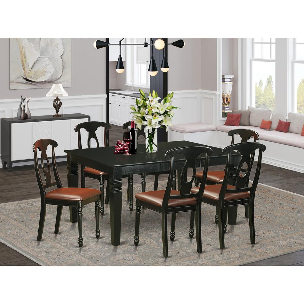 7  Pc  Table  set  for  6-Kitchen  dinette  Table  and  6  Kitchen  Dining  Chairs. Picture 1