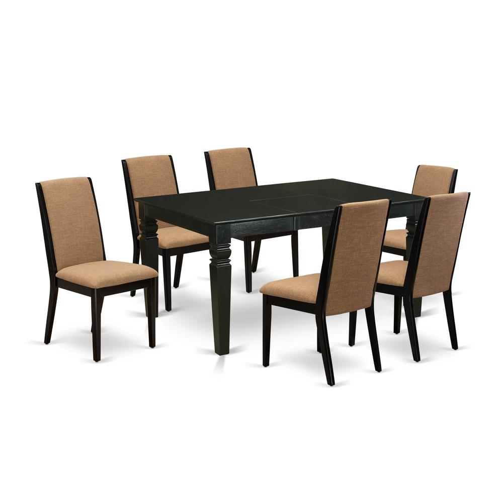 Dining Room Set Black, WELA7-BLK-47. Picture 1