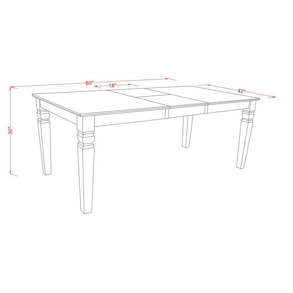 Weston  Rectangular  Dining  Table  with  18  in  butterfly  Leaf  in  Linen  White. Picture 3