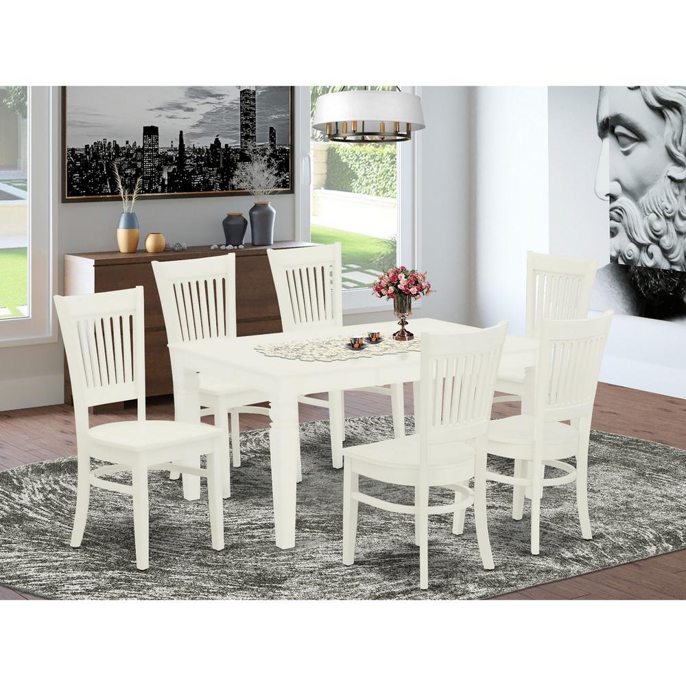 Dining Table- Table Leg Dining Chairs, WEVA7-LWH-W. Picture 4