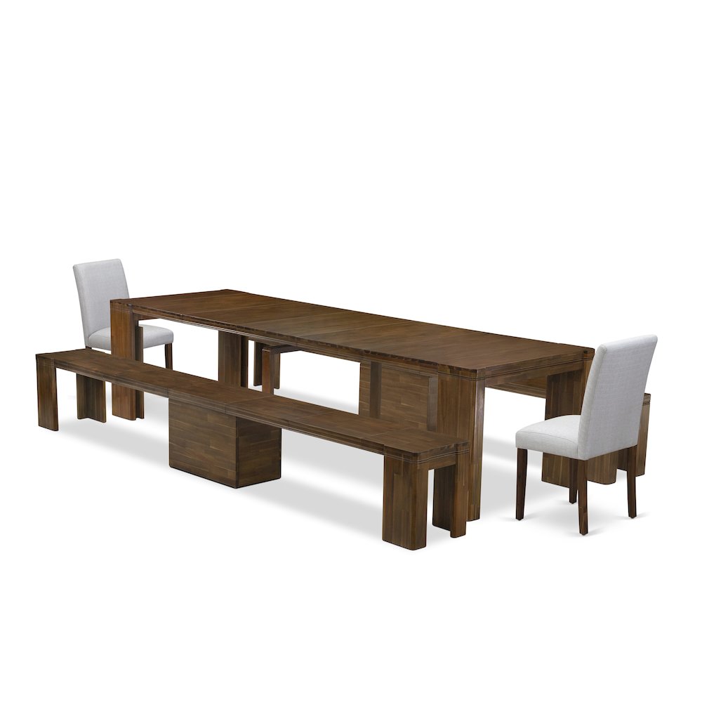 5 Pieces Extendable Dining Set Includes a Rectangle Kitchen Table. Picture 1
